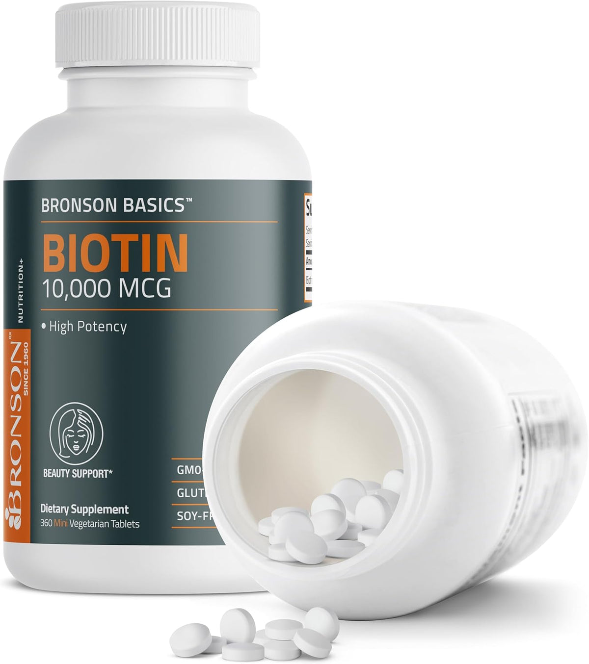 Bronson Biotina 10,000mcg, Mejora la salud del cabello, la piel y l...