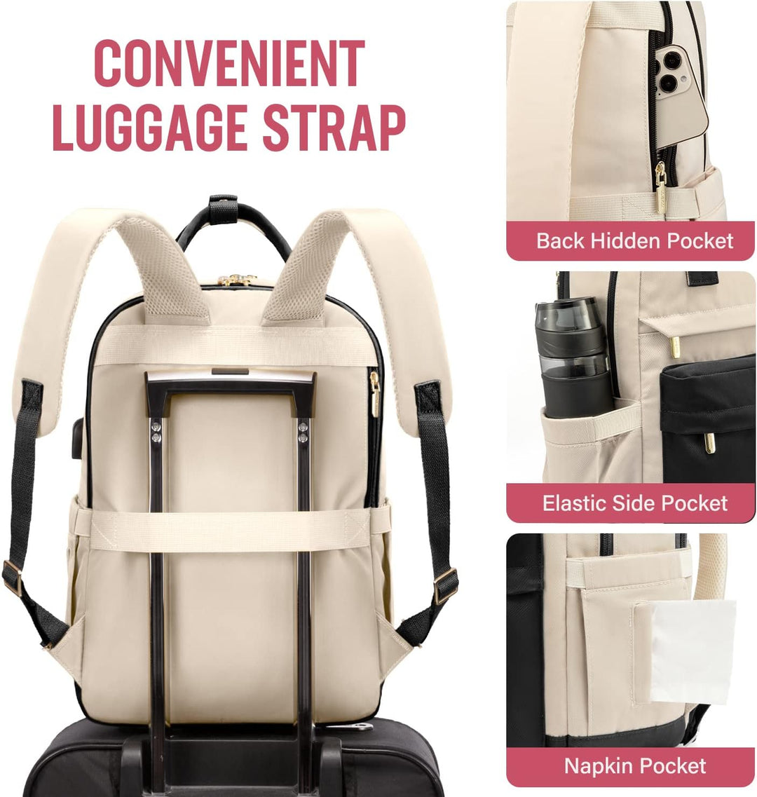 LOVEVOOK Mochila de viaje para laptop para mujer, bolsa antirrobo p...