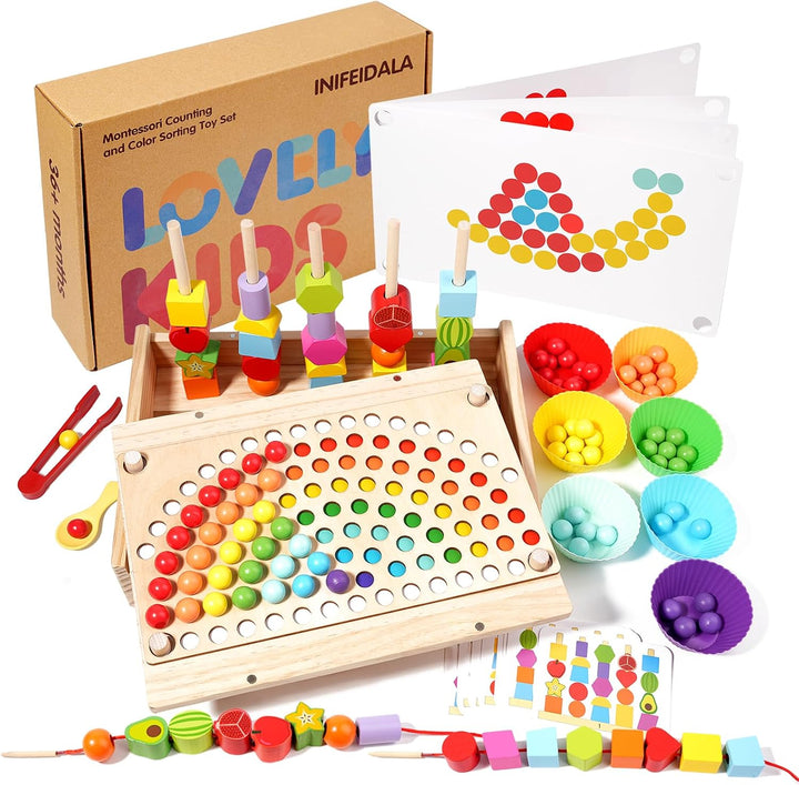 INIFEIDALA Juguetes Montessori de Aprendizaje para Niños Pequeños d...