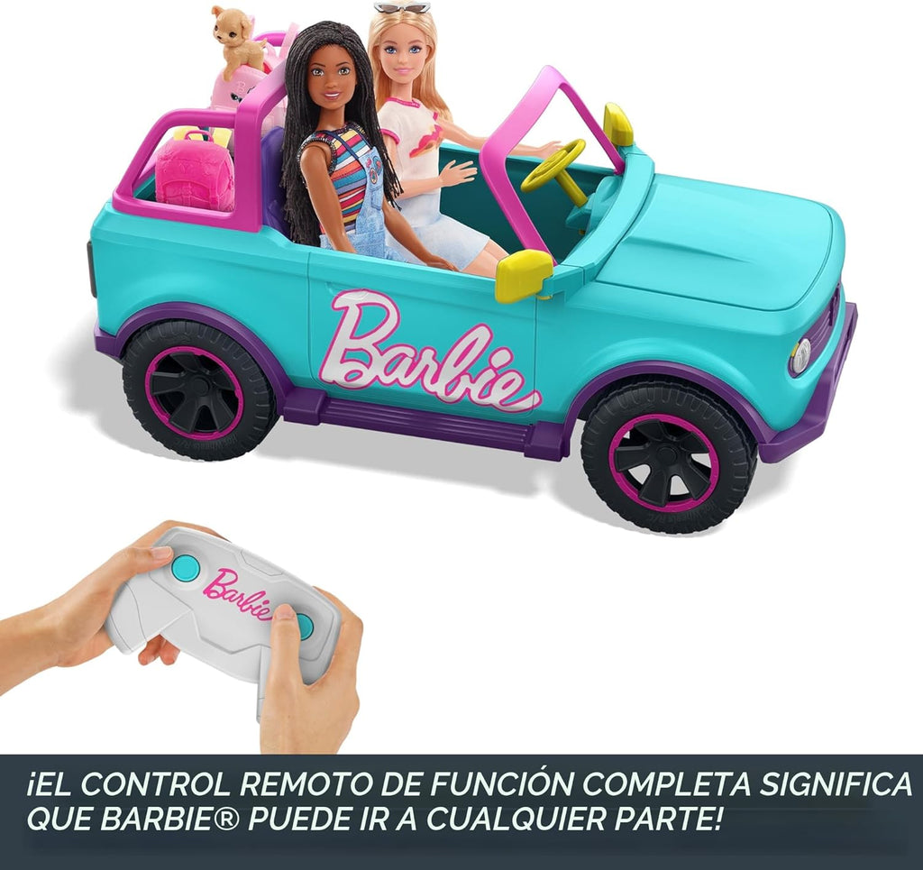 Barbie Hot Wheels RC SUV vehículo rosa con control remoto