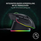 Razer Mouse Dock Pro con Puck de Carga Inalámbrica: Carga Inalámbrica Magnética - Transceptor HyperPolling 8K Hz Integrado - Base Antideslizante - Iluminación Chroma RGB - Negro Clásico