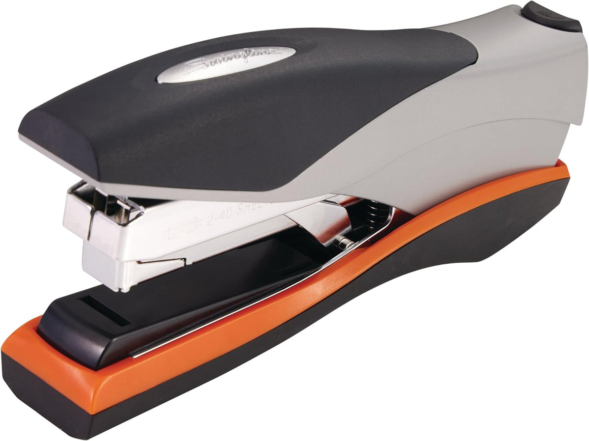 Swingline Engrapadora, capacidad para 40 hojas, Optima 40, sin atascos, esfuerzo reducido, agarre suave, metal, naranja y gris (87845)