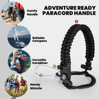 RAYMYLO Botella de acero inoxidable|Aislamiento al vacío de triple pared (fría por hasta 48 horas)|A prueba de fugas|Sin BPA|Con cuerda de paracaídas|Tapa con boquilla y popote|87 oz|Negro mágico