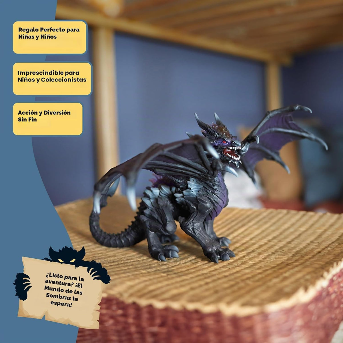 Schleich Eldrador - Shadow Dragon Toy Figurine - Kids Ages 7+ | 70152