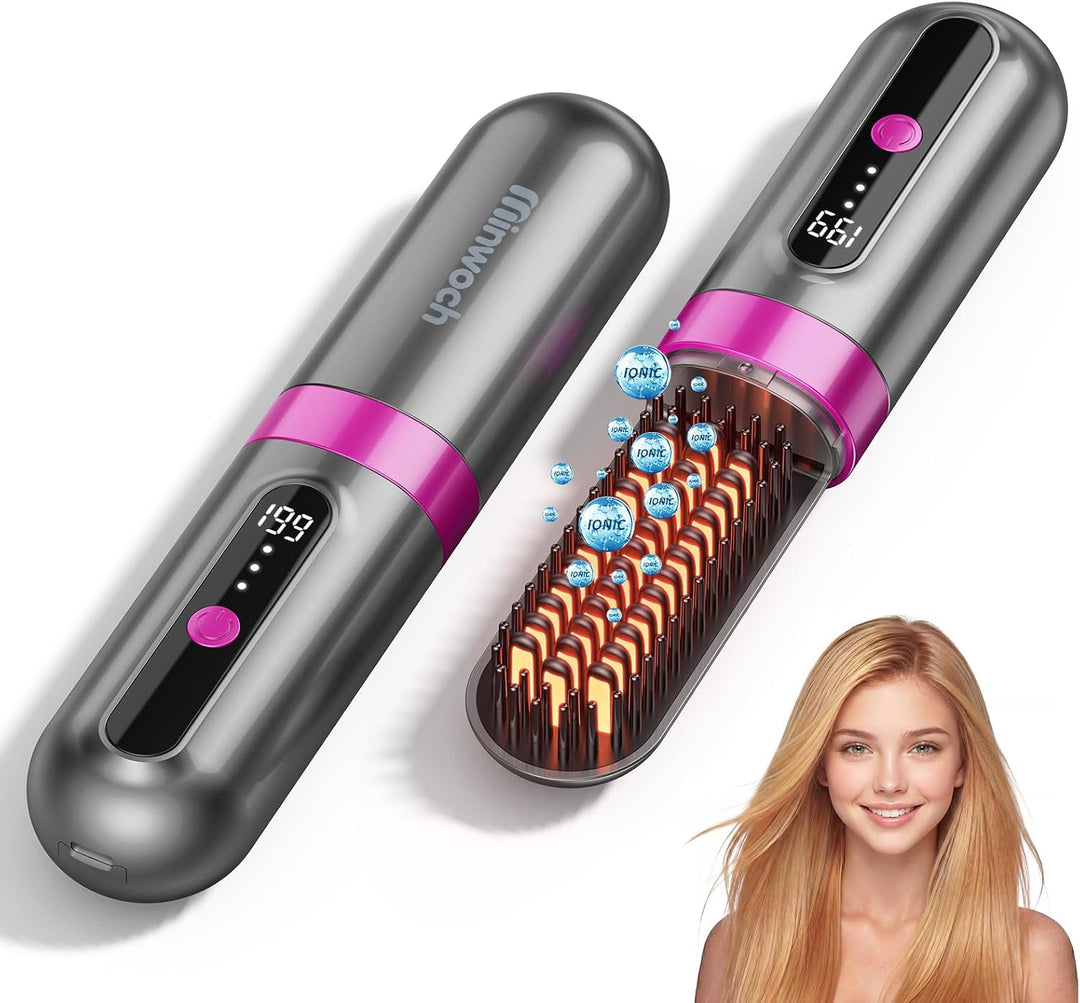 Go Brush Pro 2026 - Cepillo alisador de pelo inalámbrico mejorado i...
