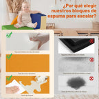 Juguetes de Escalada de Cuero PU Suave de 4 Piezas para Niños Pequeños, Bloques de Escalada de Espuma para Niños Pequeños, Conjunto de Juego para Bebés Estructuras de Escalada de Espuma para