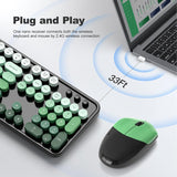 SQMD Combo de teclado y ratón inalámbricos, teclado de máquina de e...