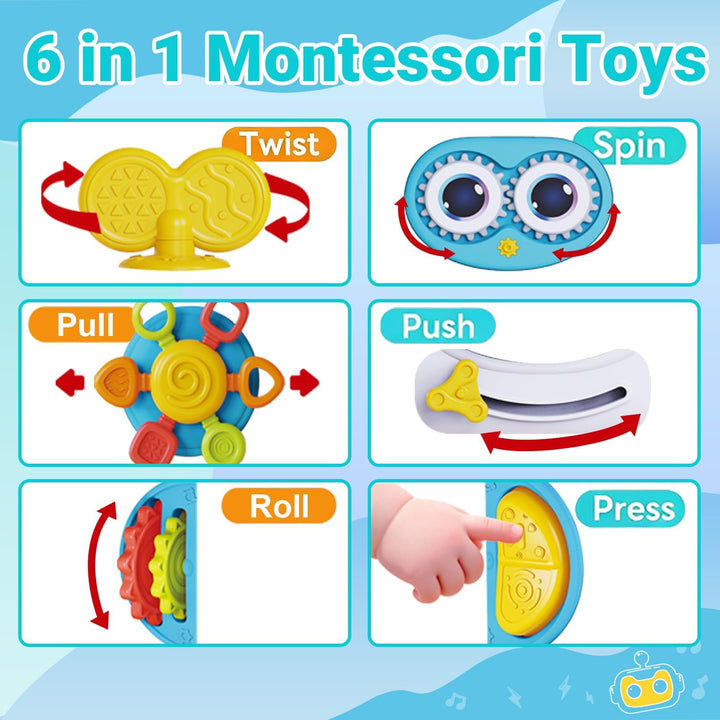 MoraBaby Cubo musical de robot para niños pequeños de 1 a 3 años, c...