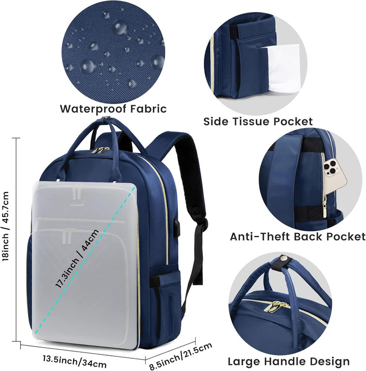 LOVEVOOK - Mochila para portátil de mujer, mochila de trabajo de mo...