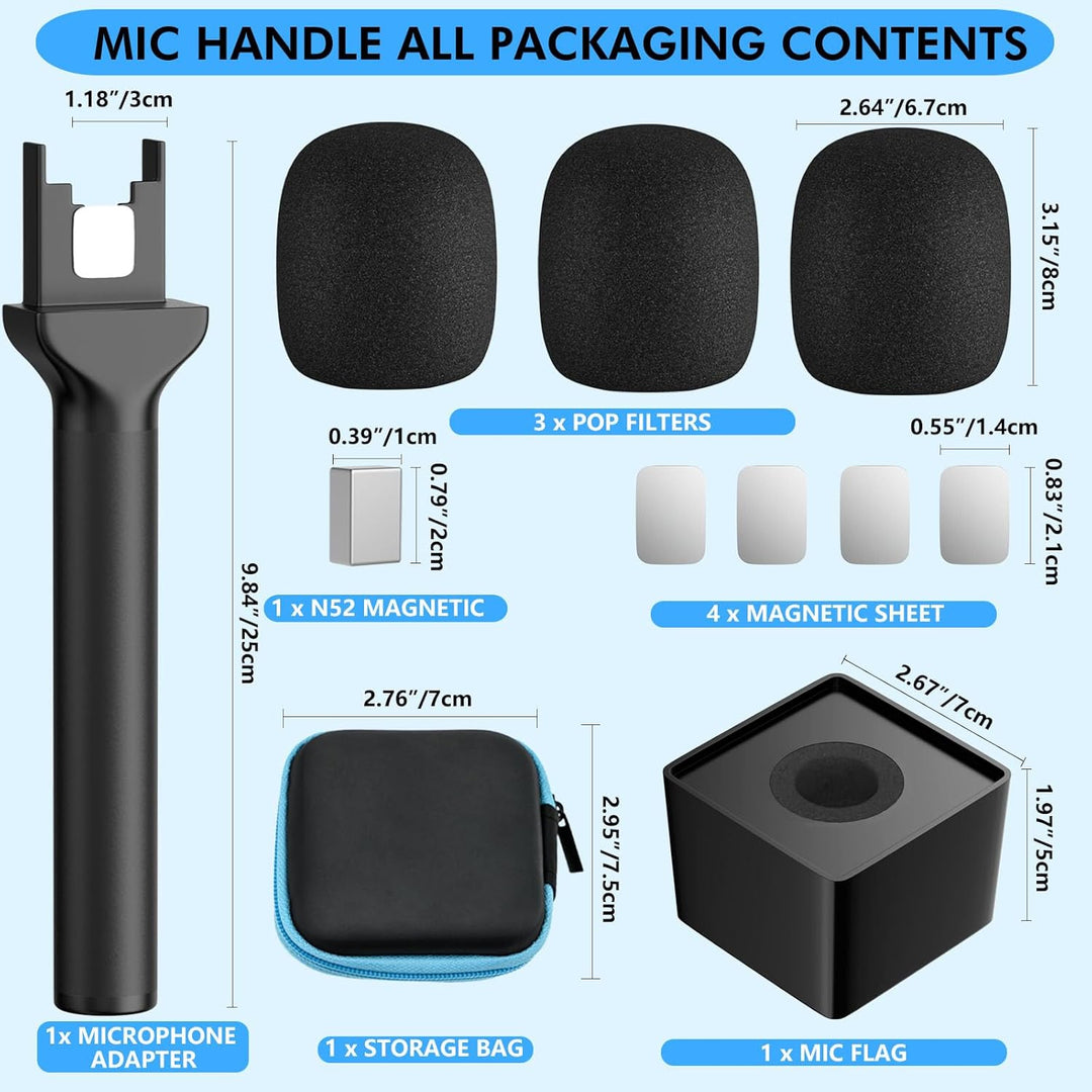 Mango de micrófono para DJI 1\/2\/3\/Mini 1\/2, soporte de micrófon...