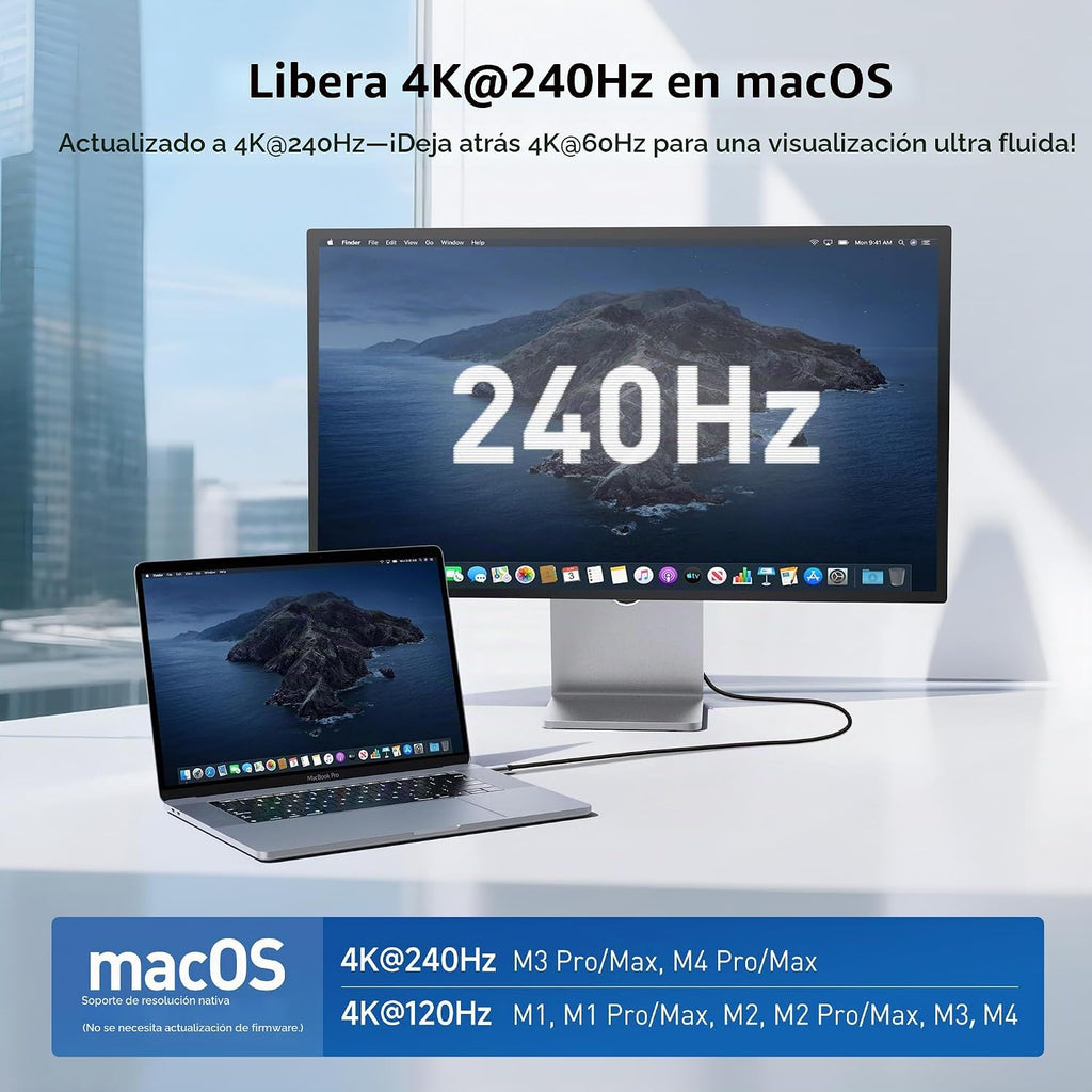 Cable Matters Cable USB-C a HDMI 2.1 unidireccional de 48 Gbps, 6 pies