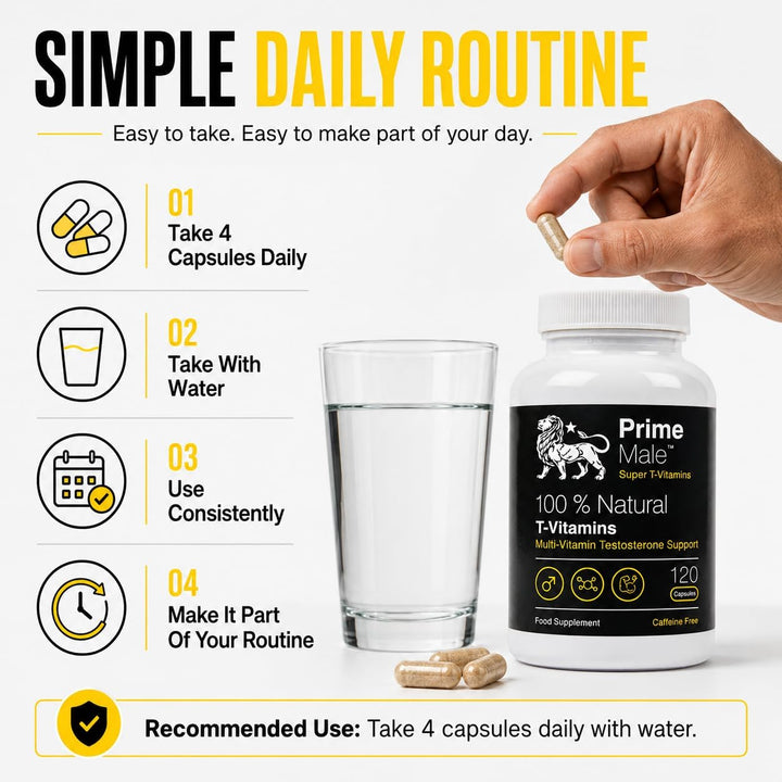 PRIME MALE Vitaminas T - Multivitamínico avanzado para hombres - Ap...
