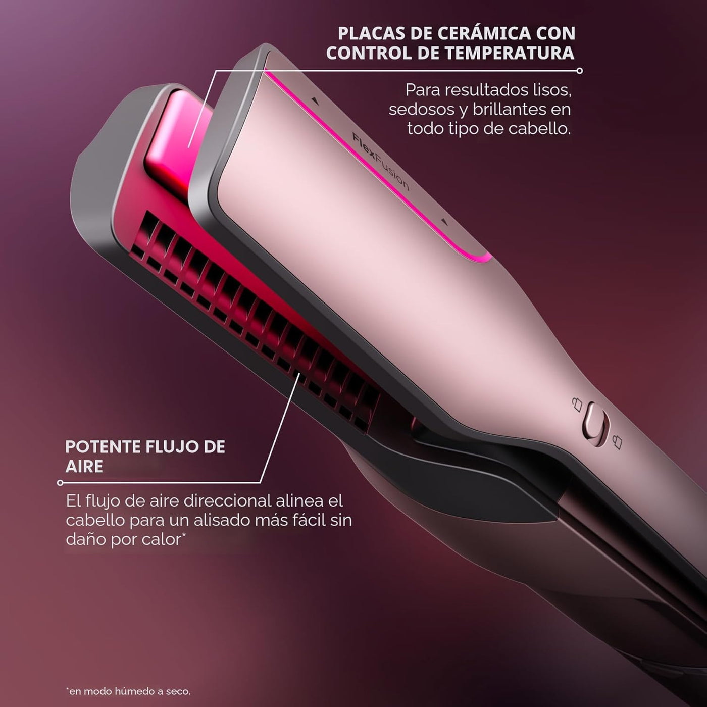 Shark FlexFusion - Plancha de pelo y potente secador de pelo con ce...