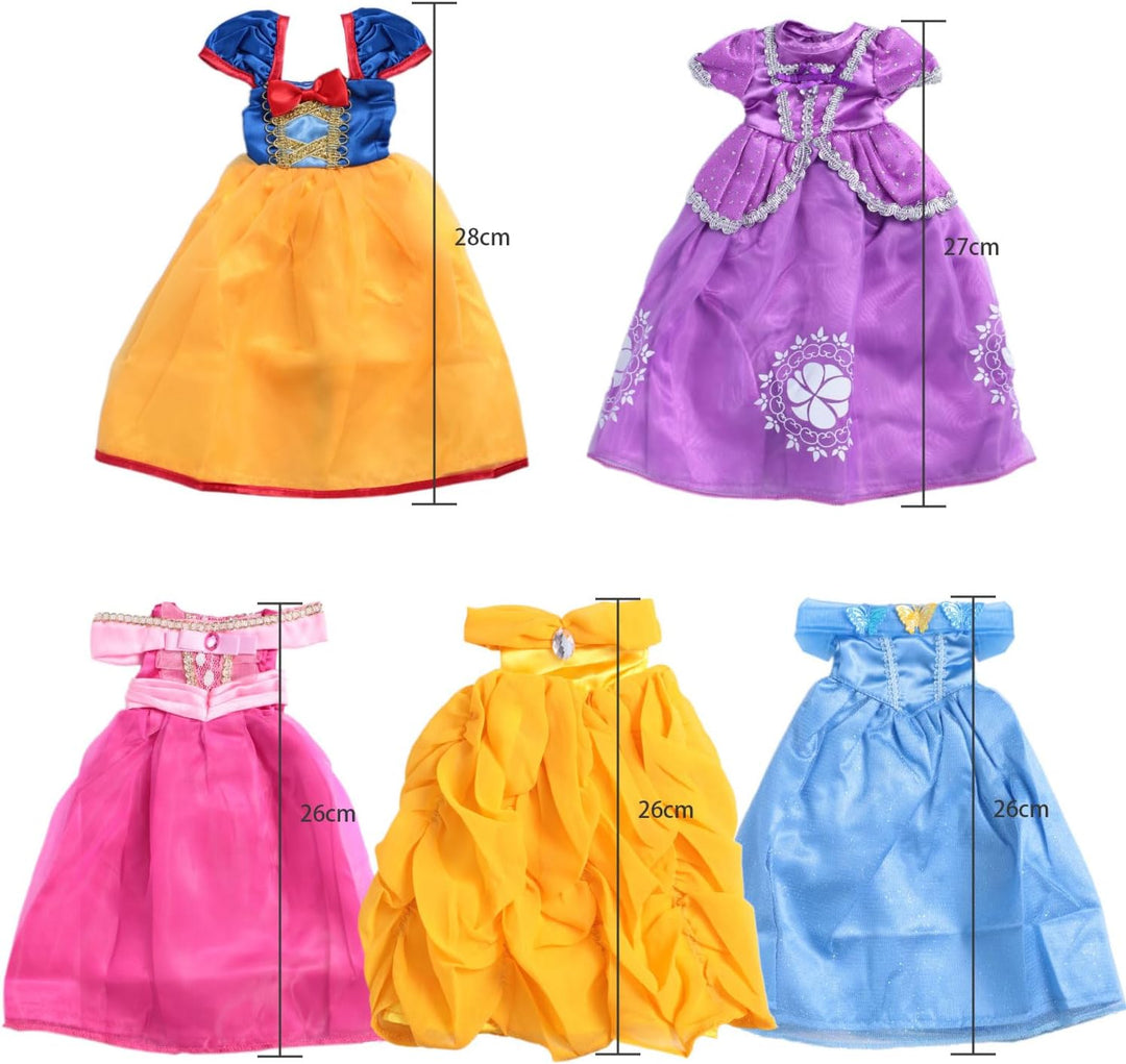 Vestido de princesa de 14 pulgadas - Conjunto de moda de 5 piezas p...