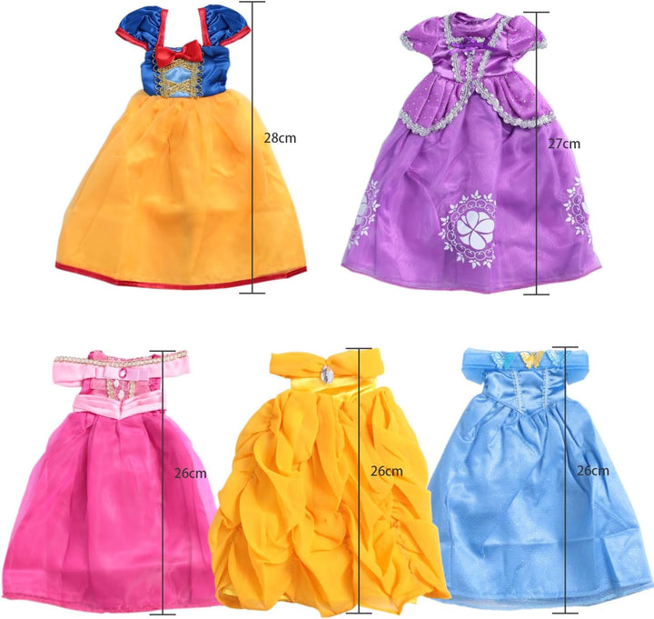 Vestido de princesa de 14 pulgadas - Conjunto de moda de 5 piezas p...