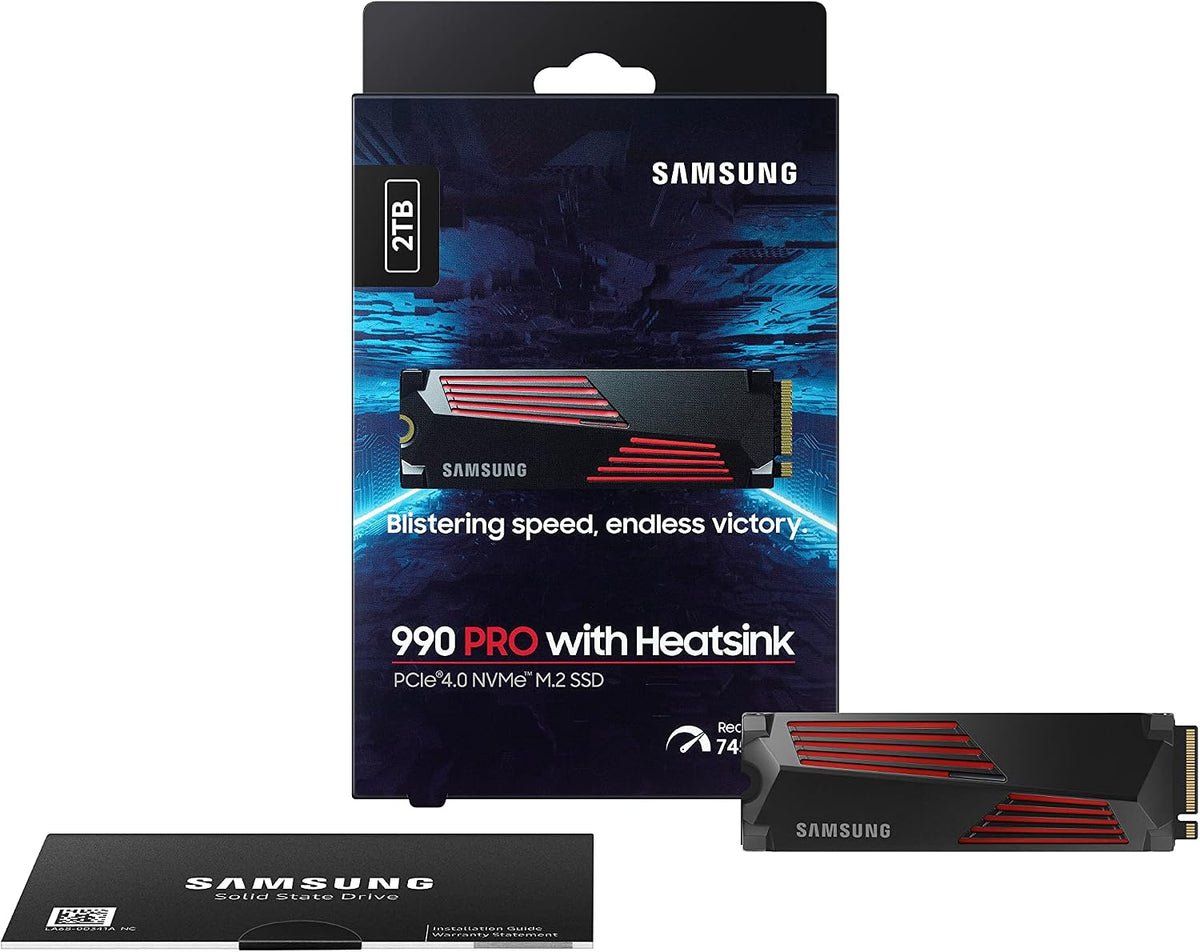 Samsung 990 PRO con disipador de calor SSD 2TB, PCIe Gen4 M.2 2280...
