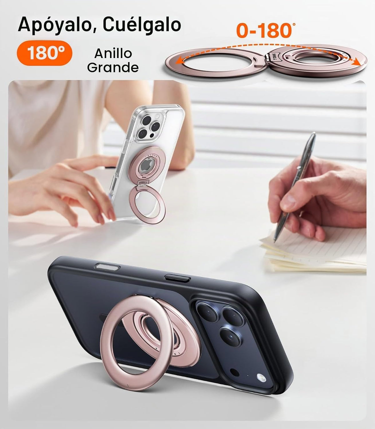 TORRAS Soporte magnético para teléfono 2025, diseño de rosa polvoriento