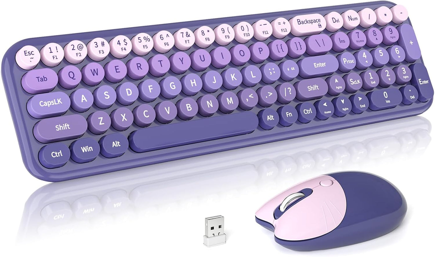 Combo de teclados inalámbricos y ratón, juego de teclado inalámbric...