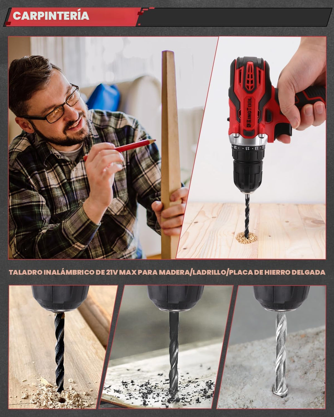 KINGTOOL Kit de herramientas para el hogar, kit de herramientas de...