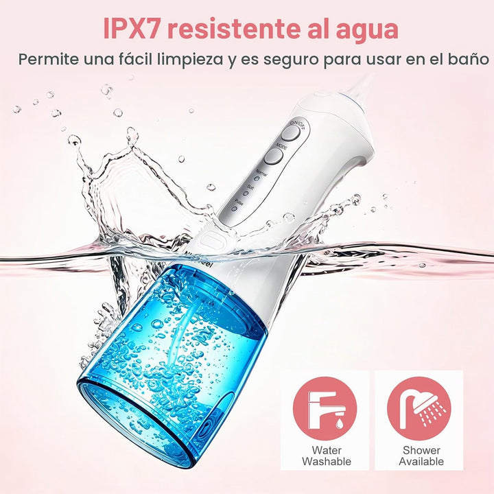 Nicefeel - Hilo dental de agua recargable con carga rápida, limpiad...