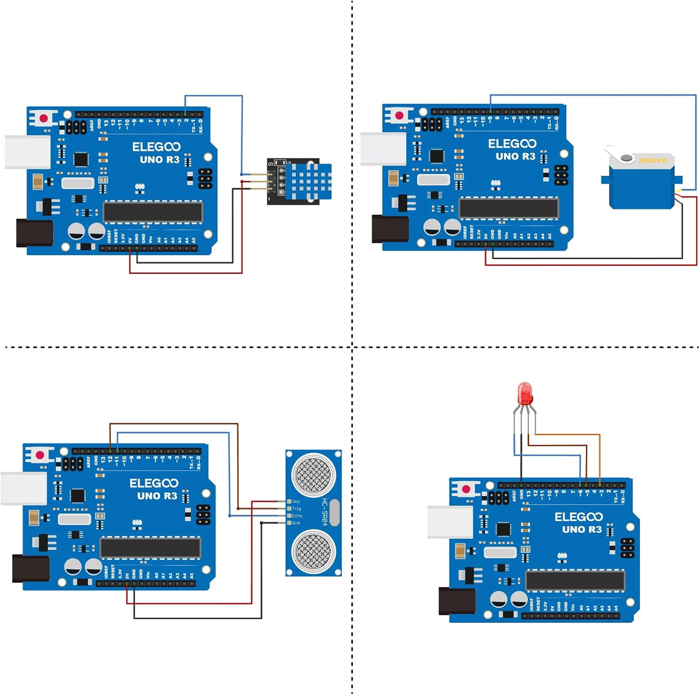 Kit inicial completo para Arduino Uno R3 con tutorial (63 artículos...