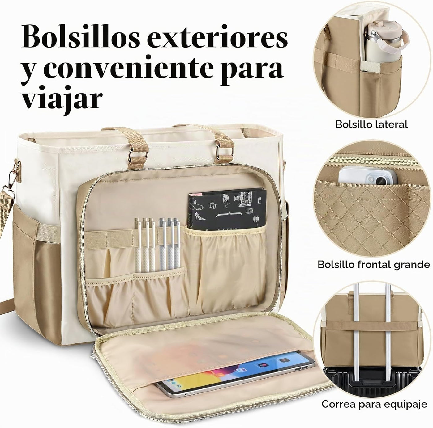 PASMAN Bolsa de mano para profesores para mujer, bolsa estructurada...