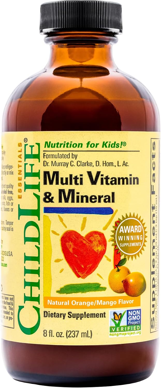 CHILDLIFE ESSENTIALS Multivitamínico y mineral para niños, vitamina...