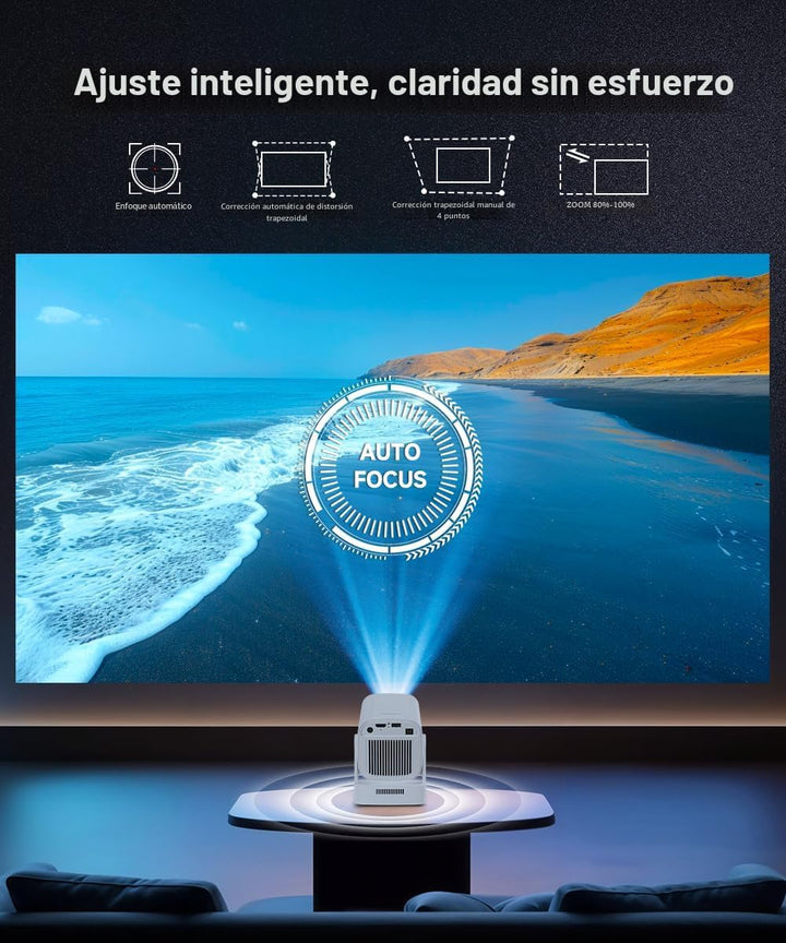 【Enfoque automático y 1080P】Mini proyector inteligente Magcubic con...