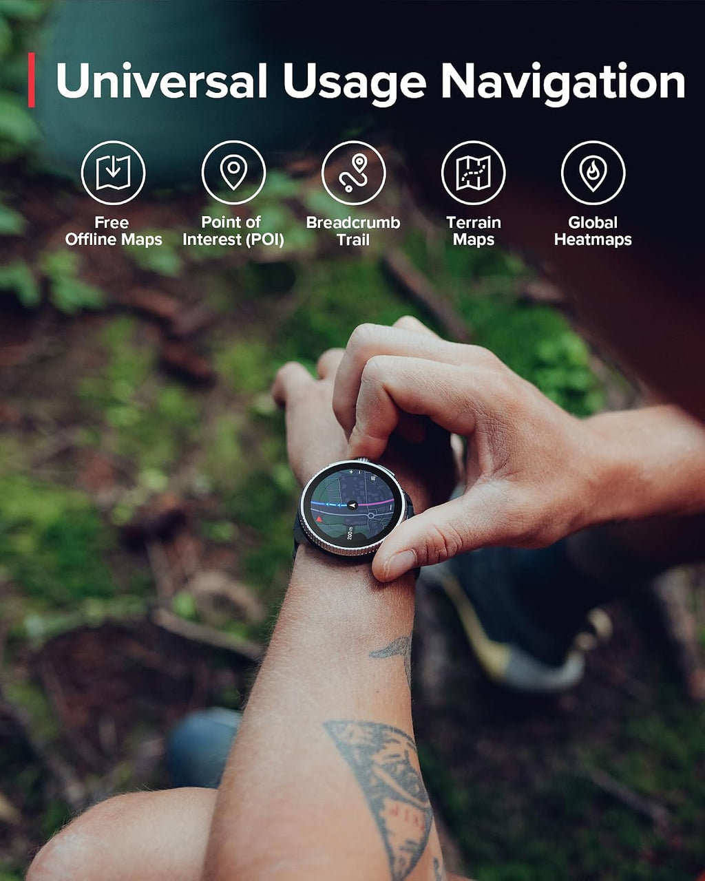 SUUNTO Raza: Reloj deportivo GPS, pantalla color AMOLED grande y