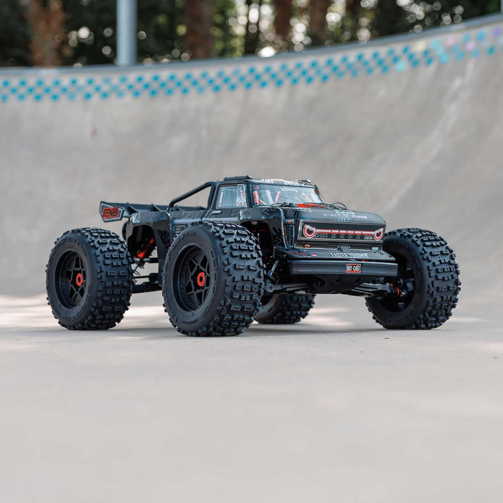 ARRMA Camión RC Outcast 4X4 8S BLX 1/5 Camión de Acrobacias Negro RTR (Transmisor y Receptor Incluidos, Batería y Cargador No Incluidos) ARA5810V2T1