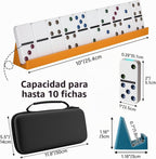 Double 6 Dominoes Set para Adults, 28 Tiles, Board Game, Case