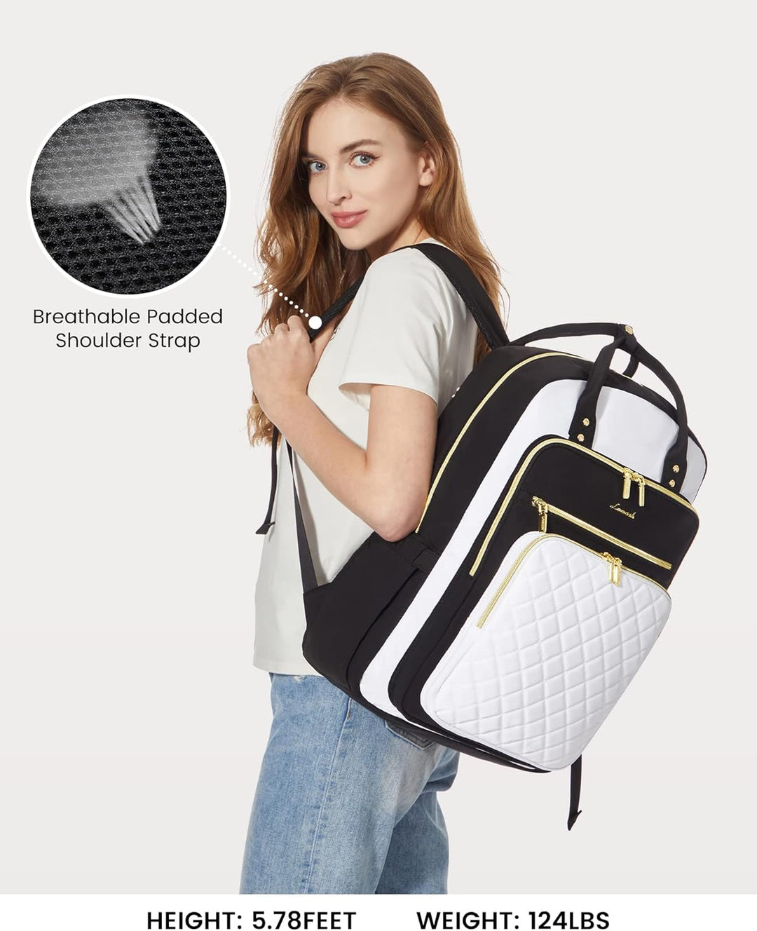 LOVEVOOK Mochila para computadora portátil para mujer, mochila para...