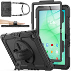 SEYMAC stock Funda para Samsung Galaxy Tab A11+ Plus/A9+ Plus de 11 pulgadas, funda de protección contra caídas de cuerpo completo con protector de pantalla portalápices [correa de mano giratoria de