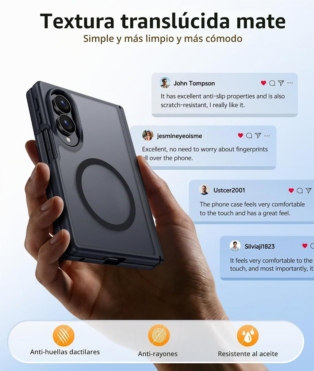 FNTCASE Funda para Samsung Galaxy Z Fold 8, apta para Magsafe, protección