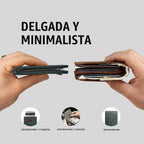 Kings Loot Cartera para hombres, bloqueo RFID, bolsillo para efectivo, Blue