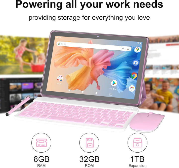 Tablet Android 15, tabletas de 10 pulgadas, 8 GB de RAM+32 GB de RO...