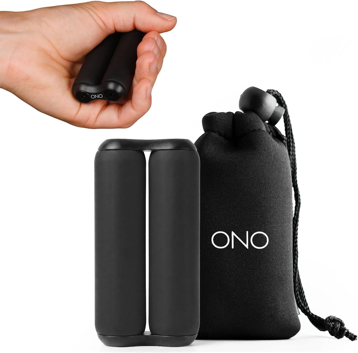 ONO Roller - Juguete antiestrés de mano para adultos | Ayuda a aliviar el estrés, la ansiedad y la tensión | Promueve el enfoque, la claridad | Diseño compacto y portátil (negro, tamaño junior