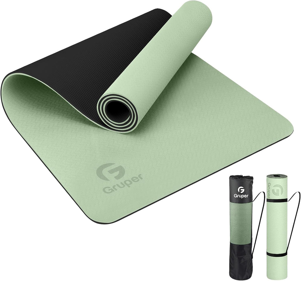 Gruper - Esterilla de yoga antideslizante y ecológica con correa de