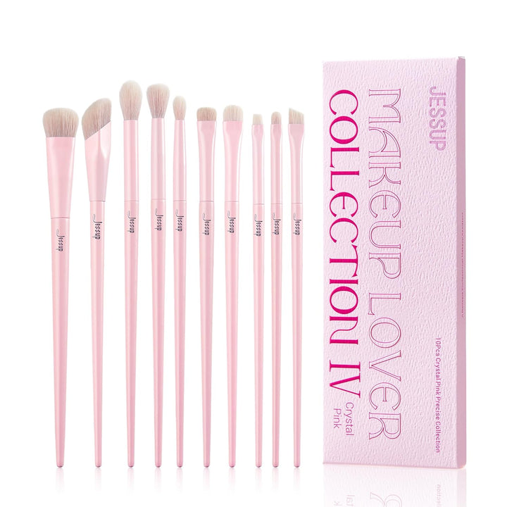 Jessup Juego de brochas para sombra de ojos 10 piezas, brochas de m...