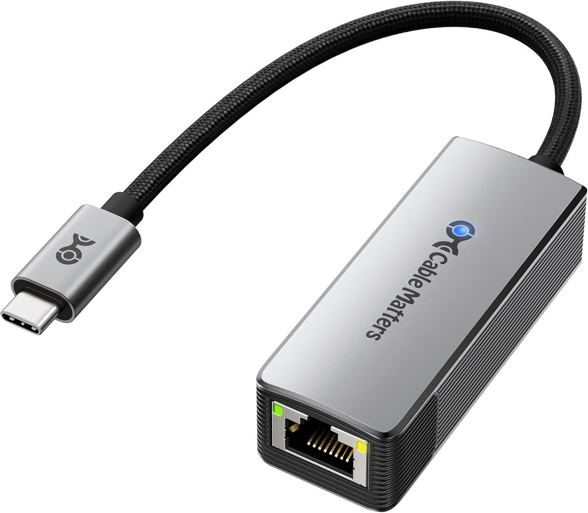Cable Matters Adaptador USB C a Ethernet de 10 Gb, bajo calor y silencioso