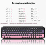 MOFII Combo de teclado y mouse inalámbricos, teclado pequeño compac...