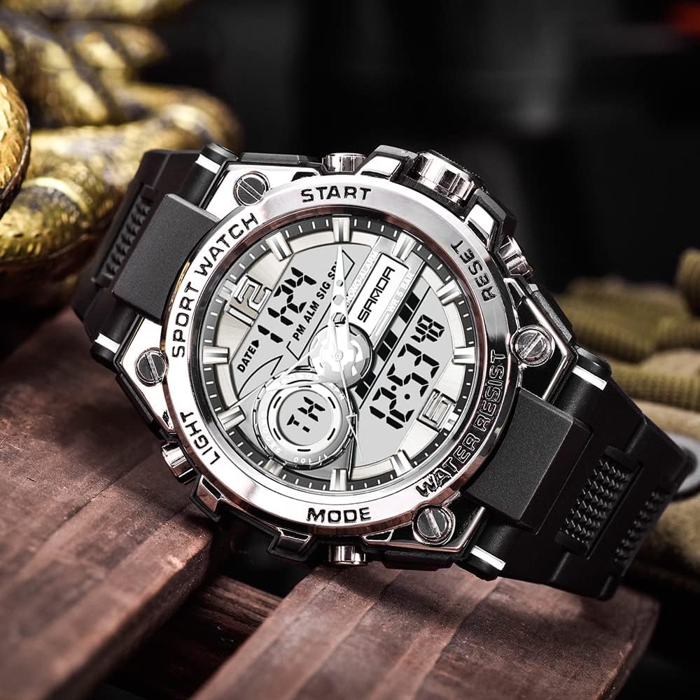 Relojes deportivos para hombre al aire libre, impermeable, militar, fecha, tácticas, LED, alarma, cronómetro