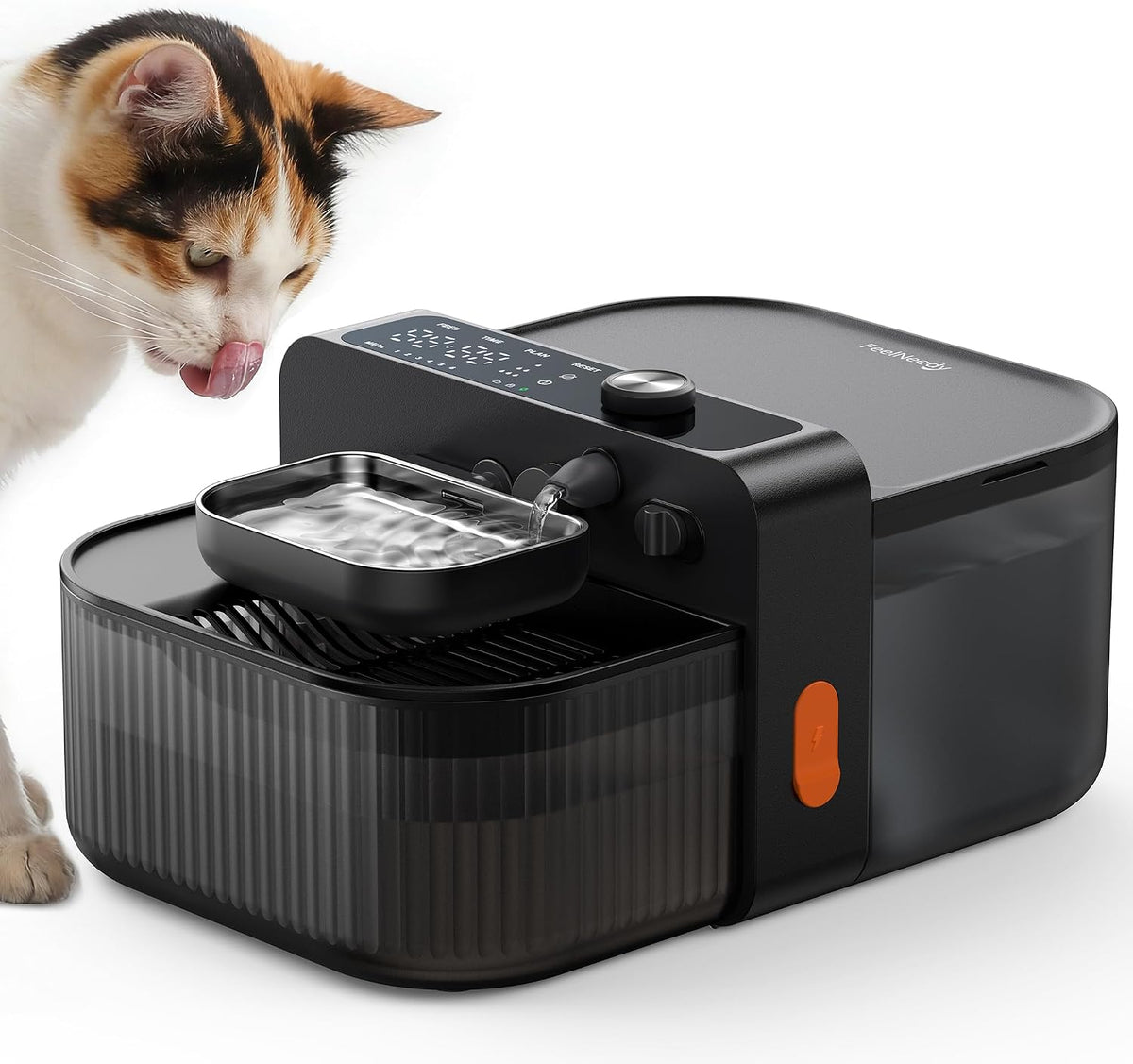 FEELNEEDY Inalámbrico ninguna fuente de agua del gato de los filtros