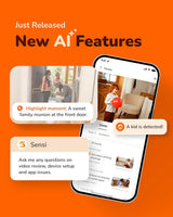 Sensforge Cámara de seguridad recargable de 2.5K para interiores, d...