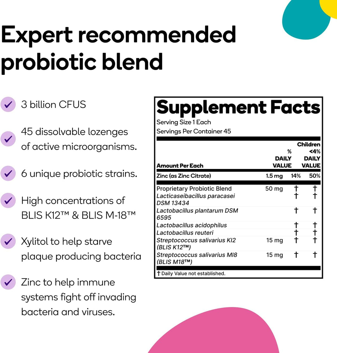Burst Kids Probióticos (vainilla de fresa\/45 pastillas masticables...