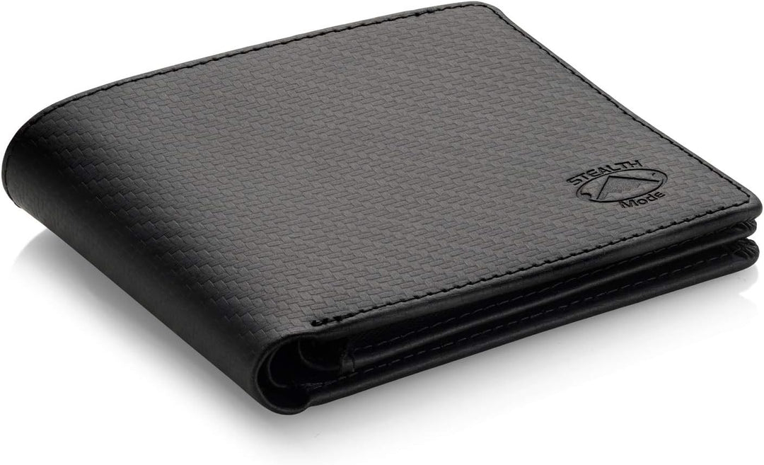 Stealth Mode Billetera de cuero para hombre. Billetera con RFID + 8...