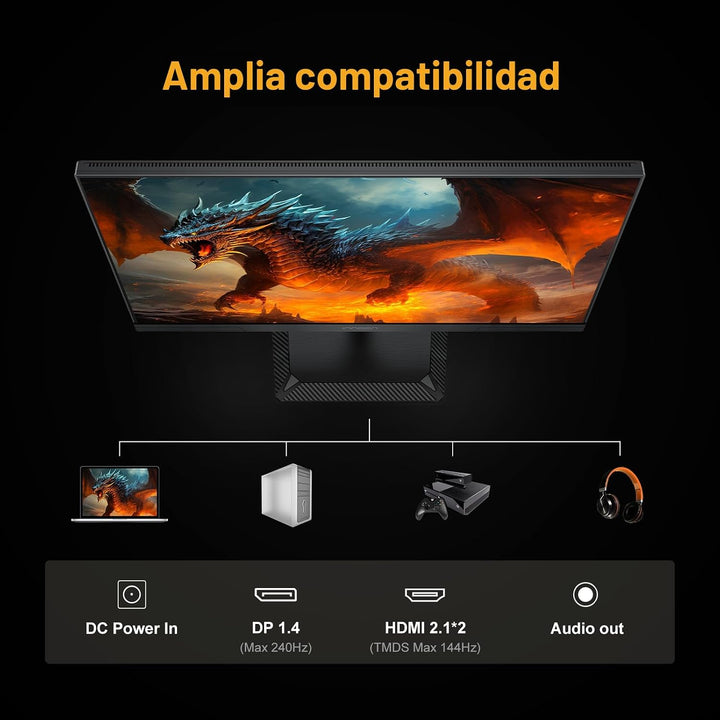 INNOCN 24.5" 2K QHD 2560x1440P 240Hz Mini Monitor LED para juegos,...