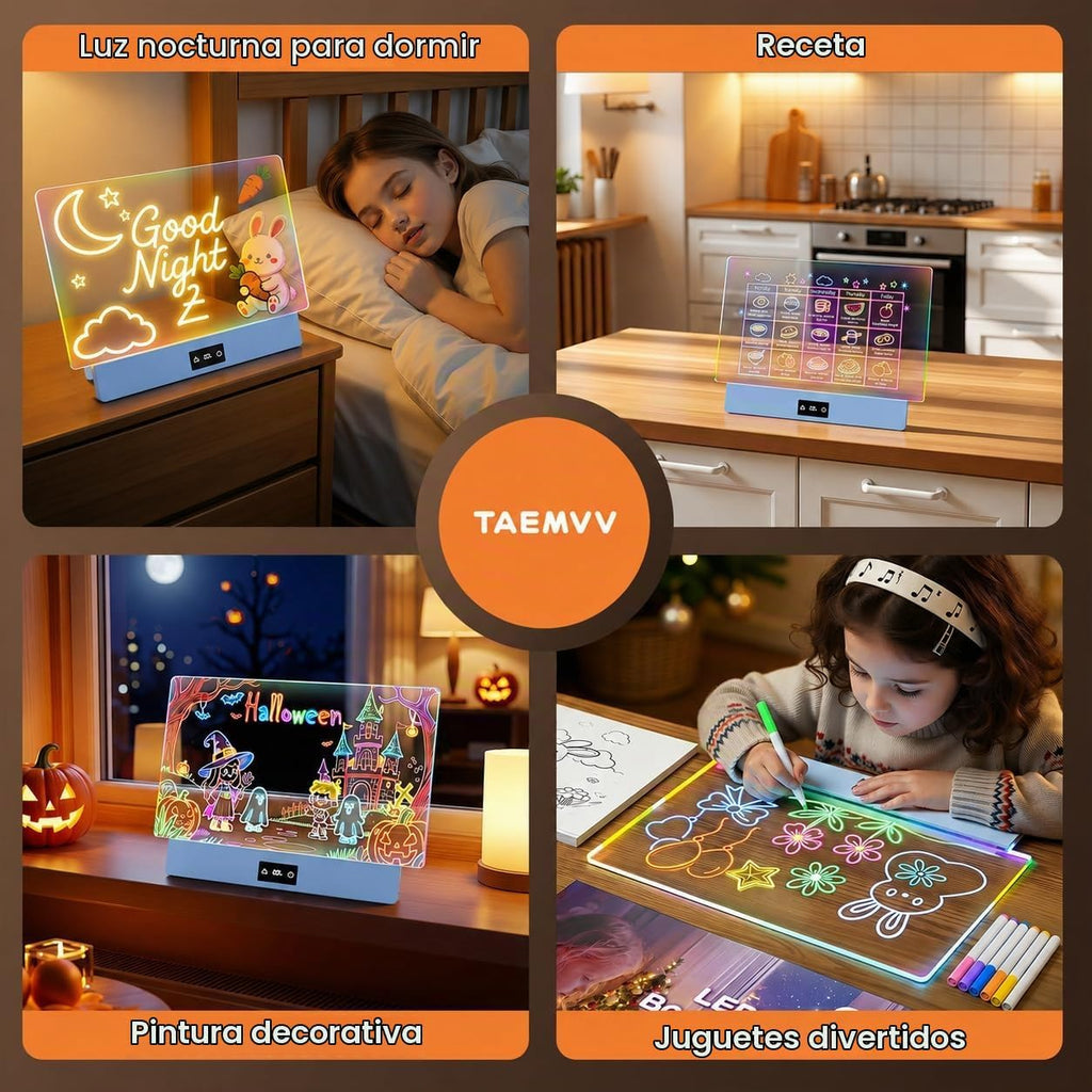 Tablero de dibujo LED de 16 pulgadas para niños, regalos de