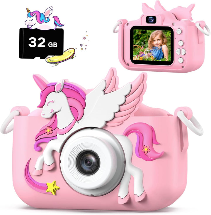 Cámara mejorada para niños y niñas, cámara digital para selfie con...