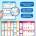 Tarjetas Flash Phonics,Libros de construcción familiar de 42